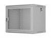 Lanberg Szafa instalacyjna rack wisząca 19 cali 9U 600x450 drzwi perforowane (flat pack) szara